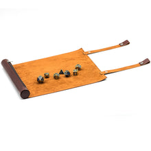 Load image into Gallery viewer, Zippered Faux Leather Dice Carry Case with Rolling Mat