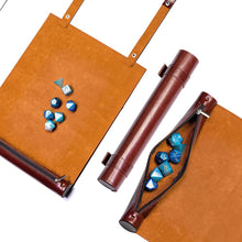 Load image into Gallery viewer, Zippered Faux Leather Dice Carry Case with Rolling Mat