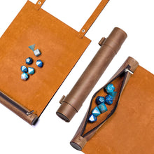 Load image into Gallery viewer, Zippered Faux Leather Dice Carry Case with Rolling Mat