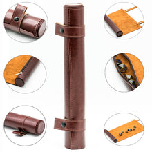 Load image into Gallery viewer, Zippered Faux Leather Dice Carry Case with Rolling Mat