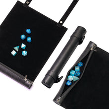 Load image into Gallery viewer, Zippered Faux Leather Dice Carry Case with Rolling Mat