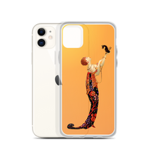 Load image into Gallery viewer, Art-Deco Lady with a Demon Dog iPhone Case