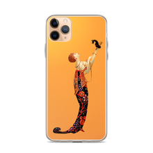 Load image into Gallery viewer, Art-Deco Lady with a Demon Dog iPhone Case