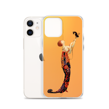 Load image into Gallery viewer, Art-Deco Lady with a Demon Dog iPhone Case