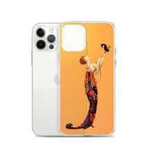 Load image into Gallery viewer, Art-Deco Lady with a Demon Dog iPhone Case