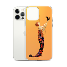 Load image into Gallery viewer, Art-Deco Lady with a Demon Dog iPhone Case