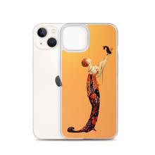 Load image into Gallery viewer, Art-Deco Lady with a Demon Dog iPhone Case