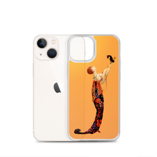 Load image into Gallery viewer, Art-Deco Lady with a Demon Dog iPhone Case
