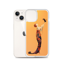 Load image into Gallery viewer, Art-Deco Lady with a Demon Dog iPhone Case