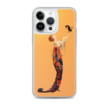 Load image into Gallery viewer, Art-Deco Lady with a Demon Dog iPhone Case