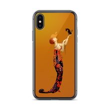 Load image into Gallery viewer, Art-Deco Lady with a Demon Dog iPhone Case