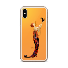 Load image into Gallery viewer, Art-Deco Lady with a Demon Dog iPhone Case