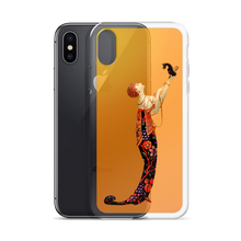 Load image into Gallery viewer, Art-Deco Lady with a Demon Dog iPhone Case