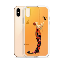 Load image into Gallery viewer, Art-Deco Lady with a Demon Dog iPhone Case