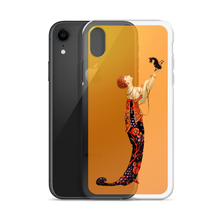 Load image into Gallery viewer, Art-Deco Lady with a Demon Dog iPhone Case