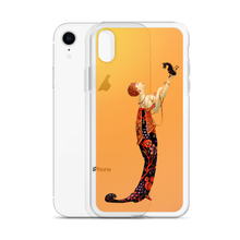 Load image into Gallery viewer, Art-Deco Lady with a Demon Dog iPhone Case