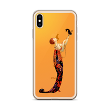 Load image into Gallery viewer, Art-Deco Lady with a Demon Dog iPhone Case