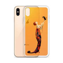 Load image into Gallery viewer, Art-Deco Lady with a Demon Dog iPhone Case