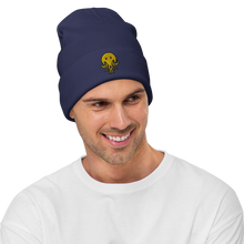 Load image into Gallery viewer, Embroidered Cthulhu Smiley Beanie