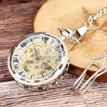 Load image into Gallery viewer, Steampunk Mechanical Pocket Watch with Fob