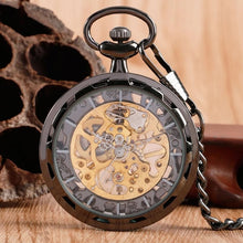 Load image into Gallery viewer, Steampunk Mechanical Pocket Watch with Fob