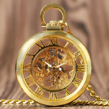Load image into Gallery viewer, Steampunk Mechanical Pocket Watch with Fob