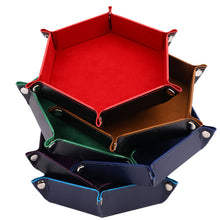 Load image into Gallery viewer, Faux Leather Folding Hexagonal Tray
