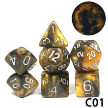 Load image into Gallery viewer, Another 7-piece polyhedral dice set. ;-)
