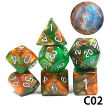 Load image into Gallery viewer, Another 7-piece polyhedral dice set. ;-)