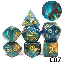 Load image into Gallery viewer, Another 7-piece polyhedral dice set. ;-)