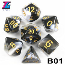 Load image into Gallery viewer, Another 7-piece polyhedral dice set. ;-)