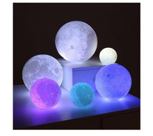 Load image into Gallery viewer, Multicolored 3D USB rechargeable Moon Lamp with  Remote Control