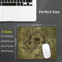Load image into Gallery viewer, Cthulhu on Old Leather (faux) Mouse Pad