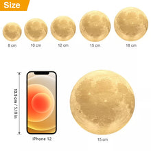 Load image into Gallery viewer, Multicolored 3D USB rechargeable Moon Lamp with  Remote Control