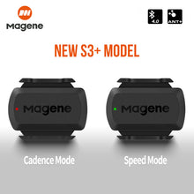 Load image into Gallery viewer, Magene S3+ Speed/Cadence sensors and optional H303 Heart Sensor with ANT+ Bluetooth connectivity