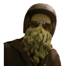 Load image into Gallery viewer, Cthulhu Tentacle Crochet Beanie Hat /Wind Mask