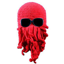 Load image into Gallery viewer, Cthulhu Tentacle Crochet Beanie Hat /Wind Mask