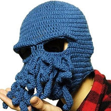 Load image into Gallery viewer, Cthulhu Tentacle Crochet Beanie Hat /Wind Mask