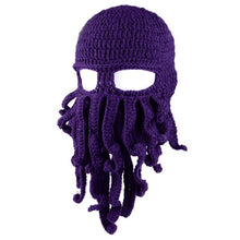 Load image into Gallery viewer, Cthulhu Tentacle Crochet Beanie Hat /Wind Mask