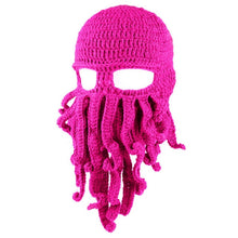 Load image into Gallery viewer, Cthulhu Tentacle Crochet Beanie Hat /Wind Mask