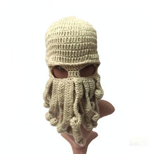 Load image into Gallery viewer, Cthulhu Tentacle Crochet Beanie Hat /Wind Mask