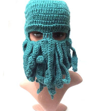 Load image into Gallery viewer, Cthulhu Tentacle Crochet Beanie Hat /Wind Mask