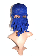 Load image into Gallery viewer, Cthulhu Tentacle Crochet Beanie Hat /Wind Mask
