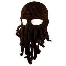 Load image into Gallery viewer, Cthulhu Tentacle Crochet Beanie Hat /Wind Mask