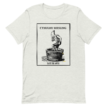 Load image into Gallery viewer, Cthulhu Riesling, Taste the Abyss Unisex T-Shirt, Lighter Colors