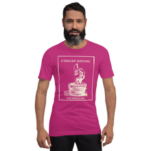 Load image into Gallery viewer, Cthulhu Riesling, Taste the Abyss Unisex T-Shirt, Darker Colors