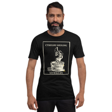 Load image into Gallery viewer, Cthulhu Riesling, Taste the Abyss Unisex T-Shirt, Darker Colors