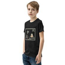 Load image into Gallery viewer, Cthulhu Moon landing commemorative stamp Youth T-Shirt