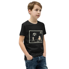 Load image into Gallery viewer, Cthulhu Moon landing commemorative stamp Youth T-Shirt