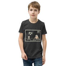 Load image into Gallery viewer, Cthulhu Moon landing commemorative stamp Youth T-Shirt
